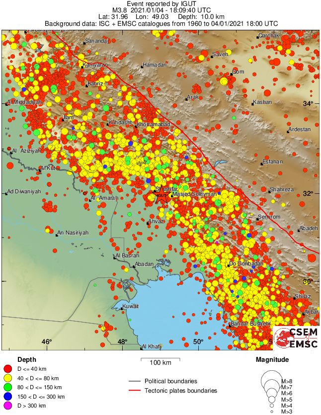 regional historical seismicity
