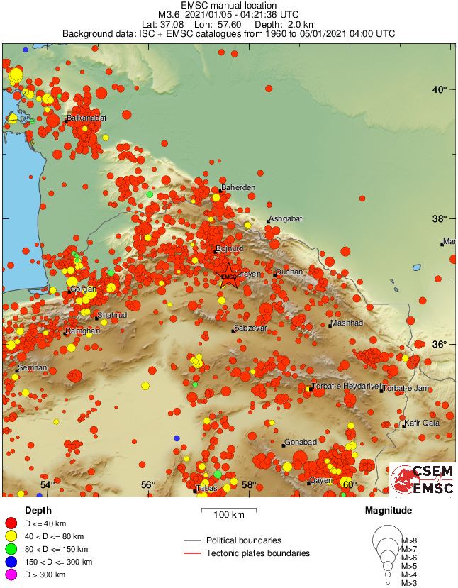 regional historical seismicity