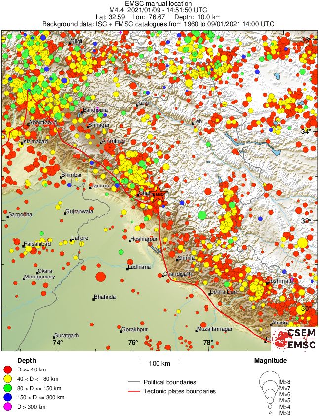 regional historical seismicity