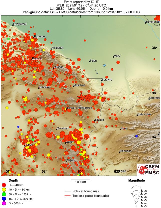 regional historical seismicity