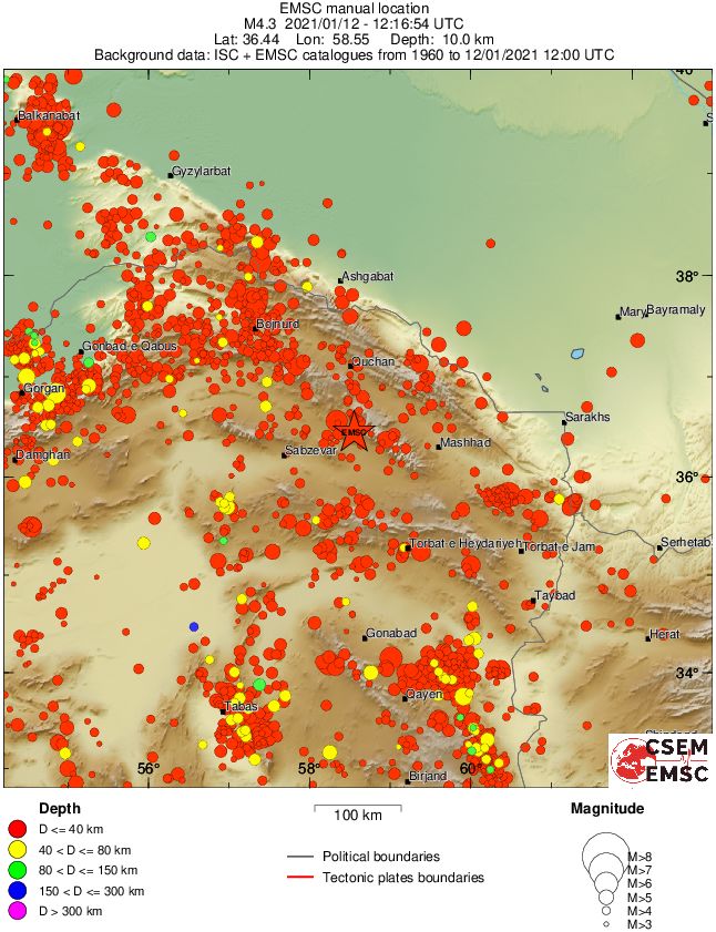 regional historical seismicity