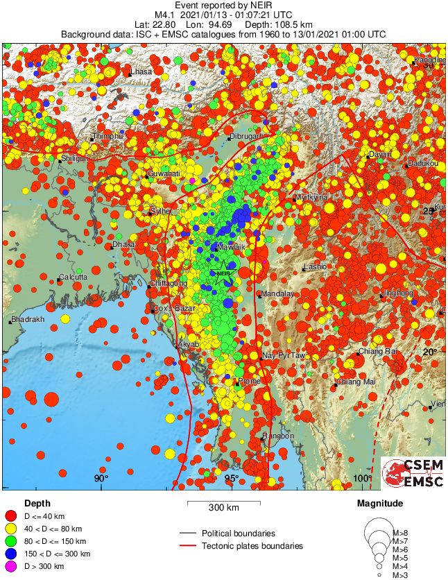wide historical seismicity