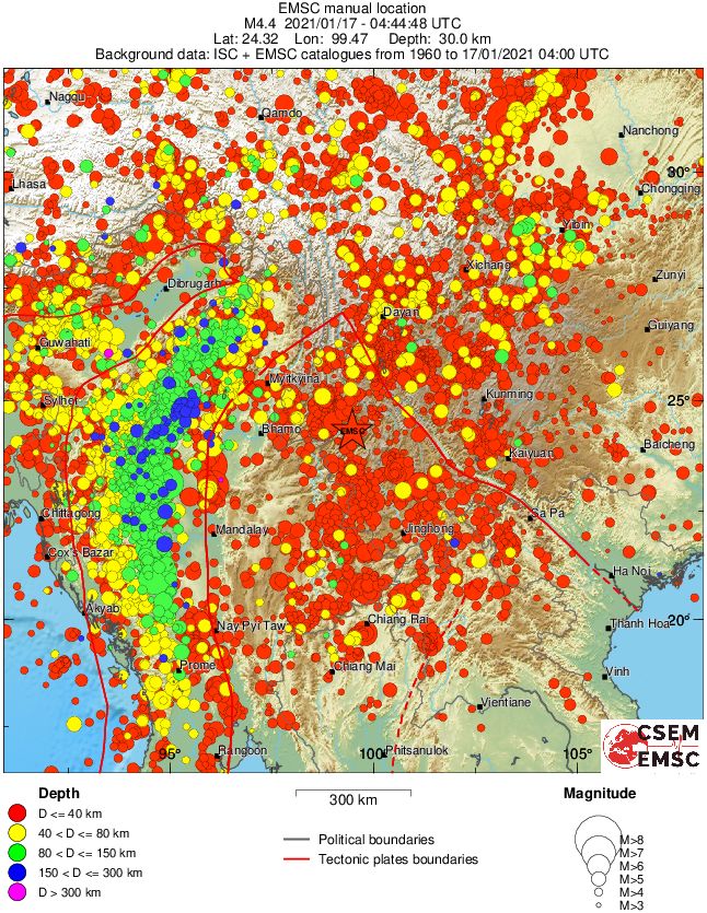 wide historical seismicity