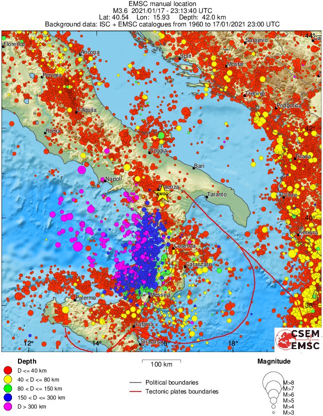 regional historical seismicity