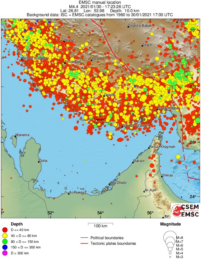 regional historical seismicity