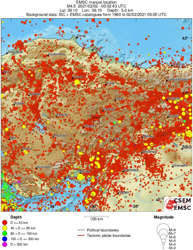 regional historical seismicity