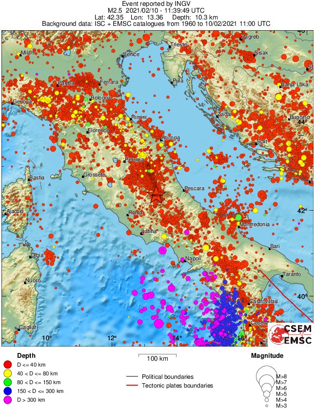 regional historical seismicity