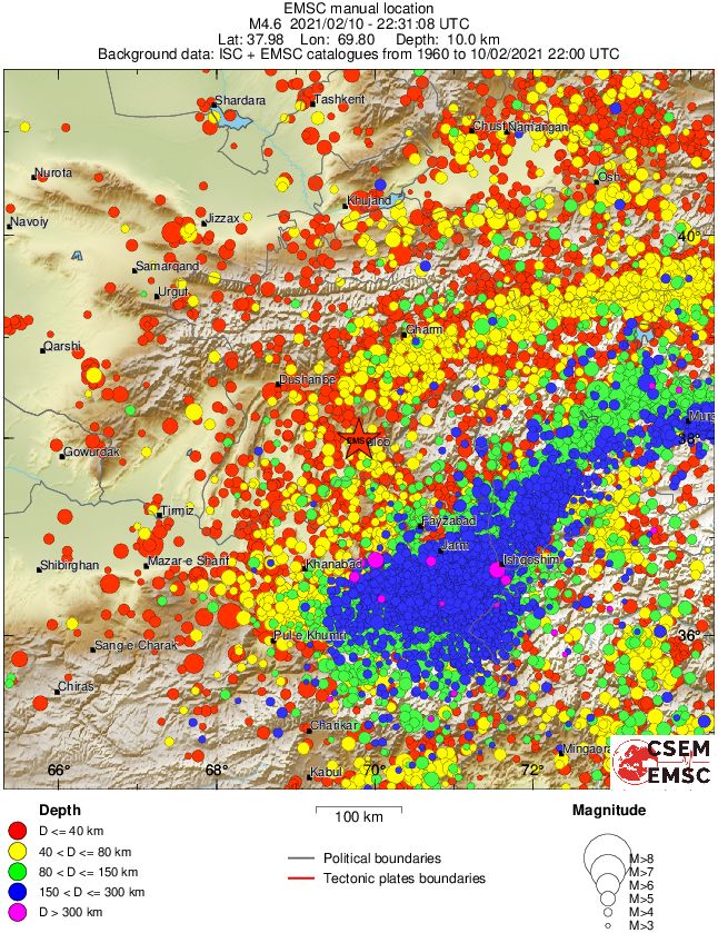 regional historical seismicity