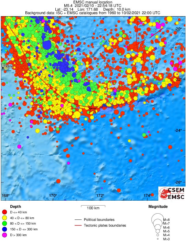 regional historical seismicity