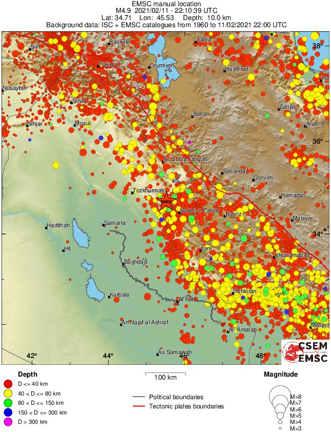 regional historical seismicity