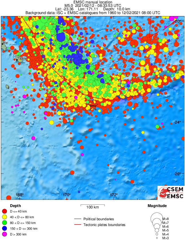 regional historical seismicity