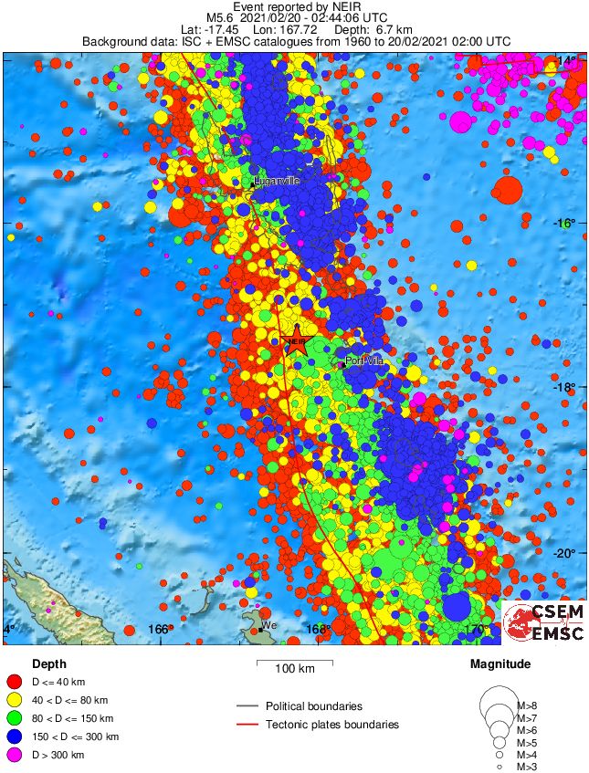 regional historical seismicity
