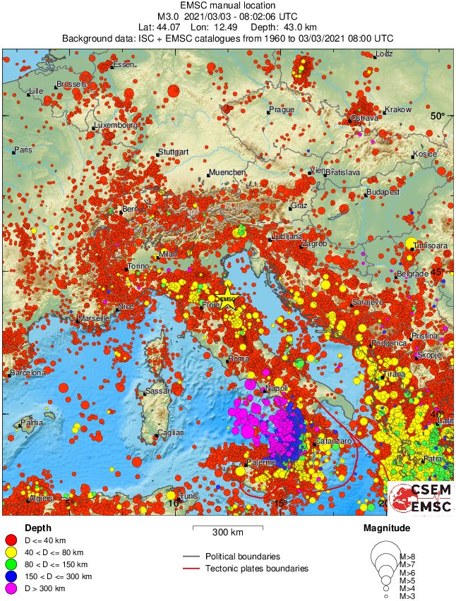 wide historical seismicity