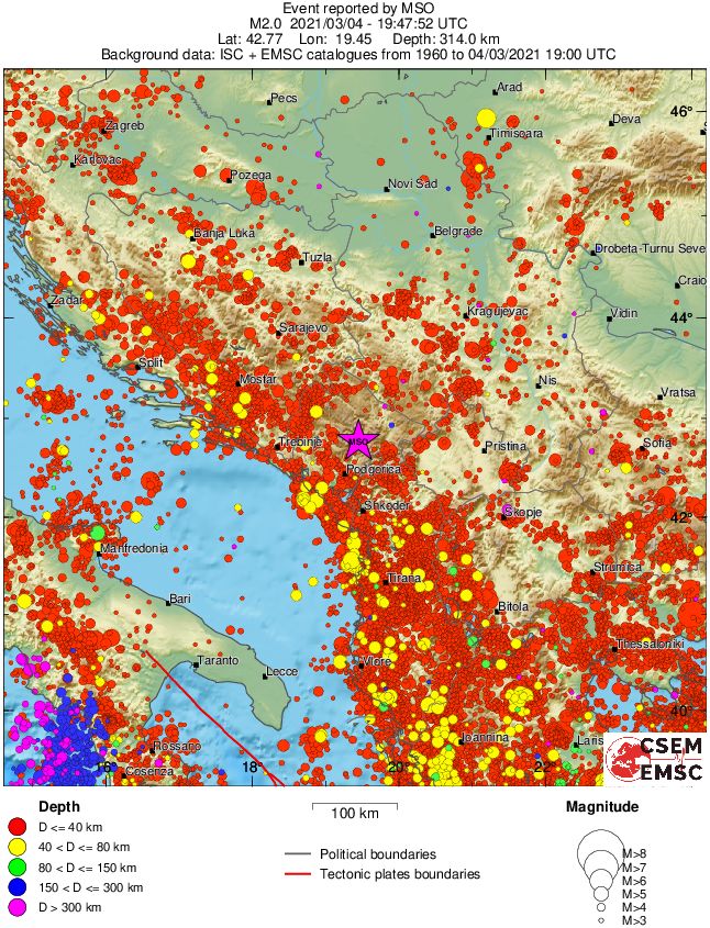 regional historical seismicity