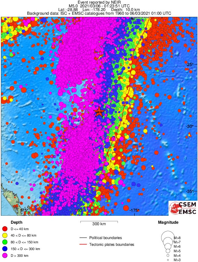 wide historical seismicity