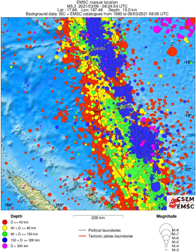 regional historical seismicity