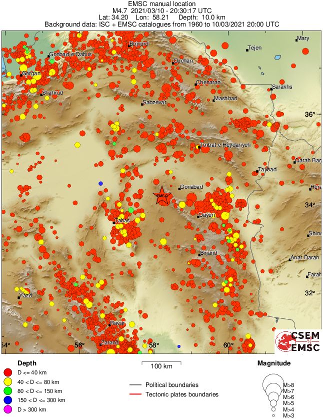 regional historical seismicity