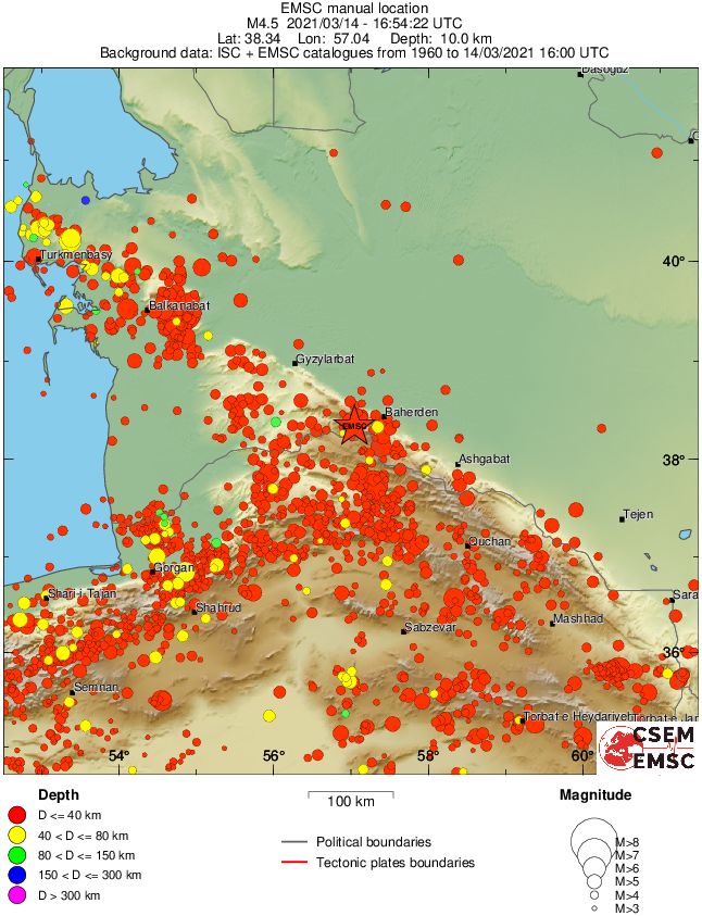 regional historical seismicity