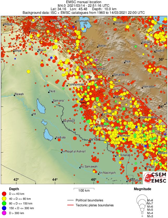 regional historical seismicity