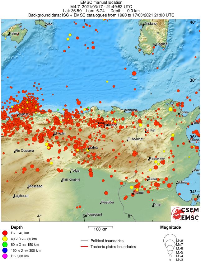 regional historical seismicity