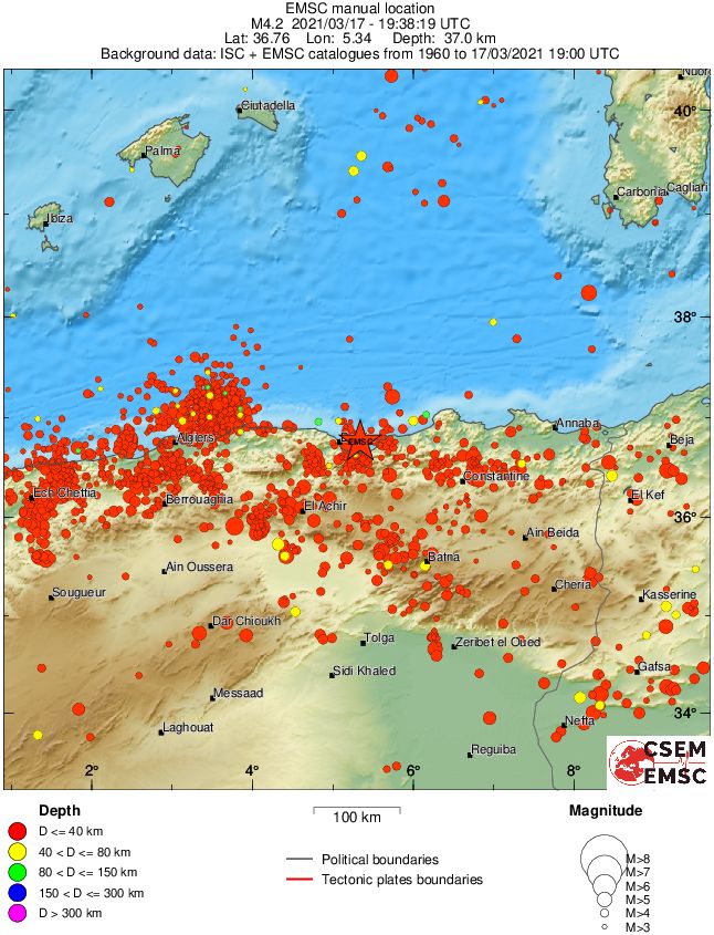 regional historical seismicity