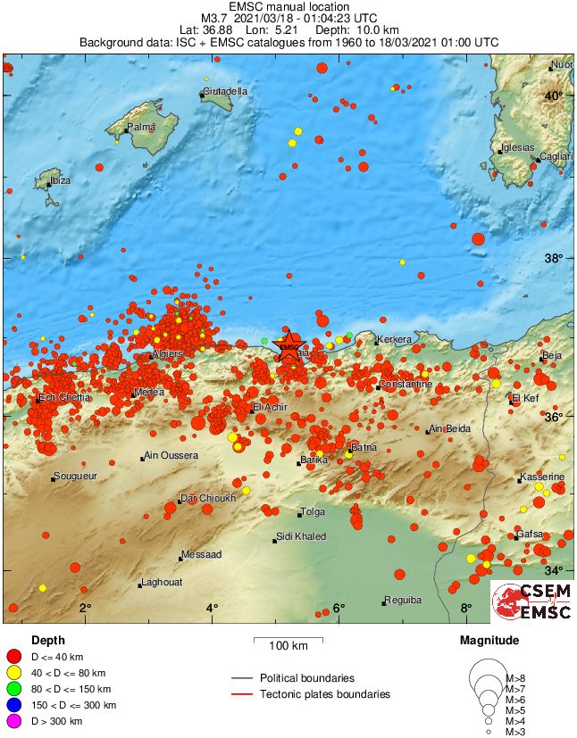 regional historical seismicity
