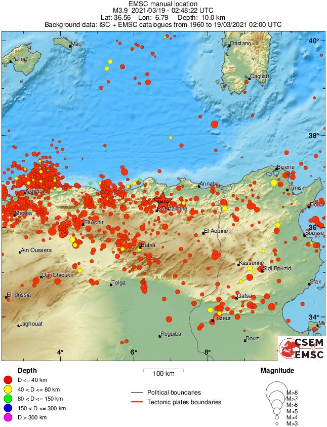 regional historical seismicity
