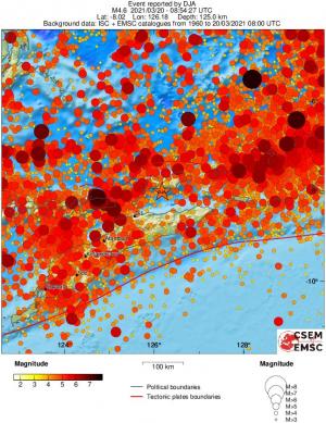 regional magnitude historical seismicity