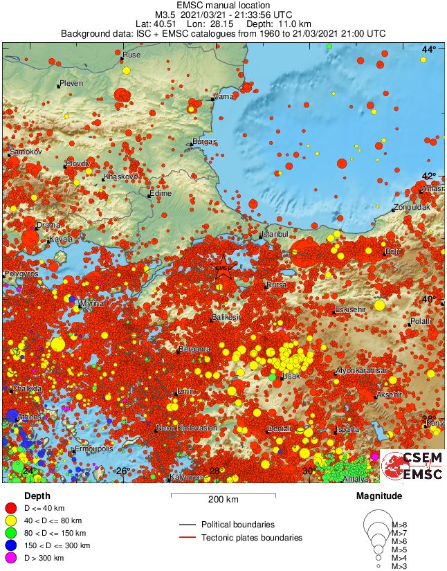 regional historical seismicity
