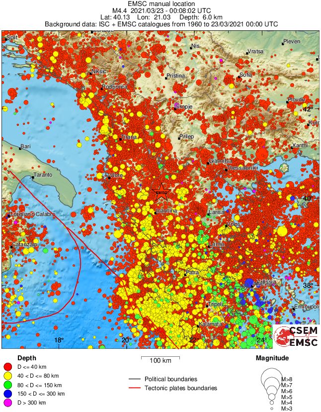 regional historical seismicity