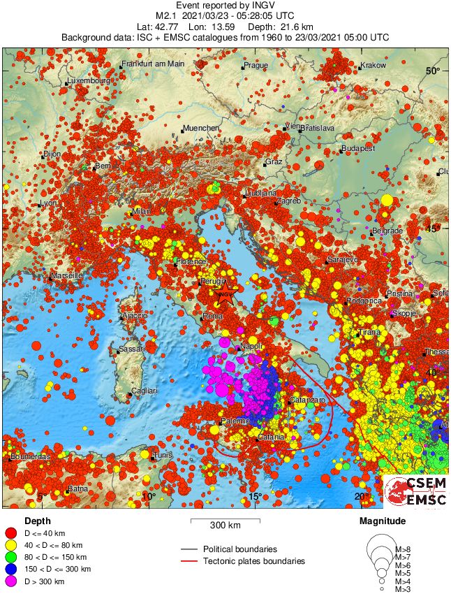 wide historical seismicity