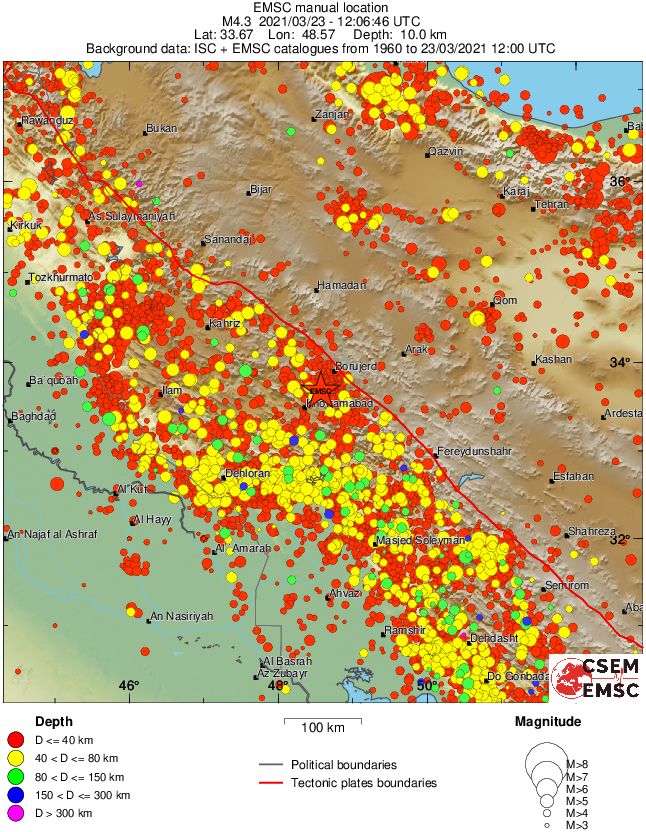 regional historical seismicity