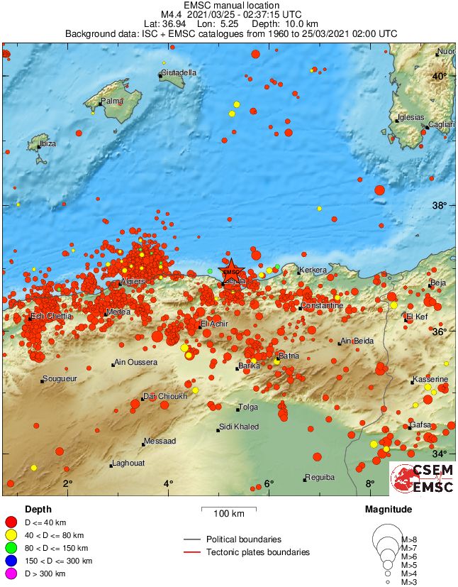 regional historical seismicity