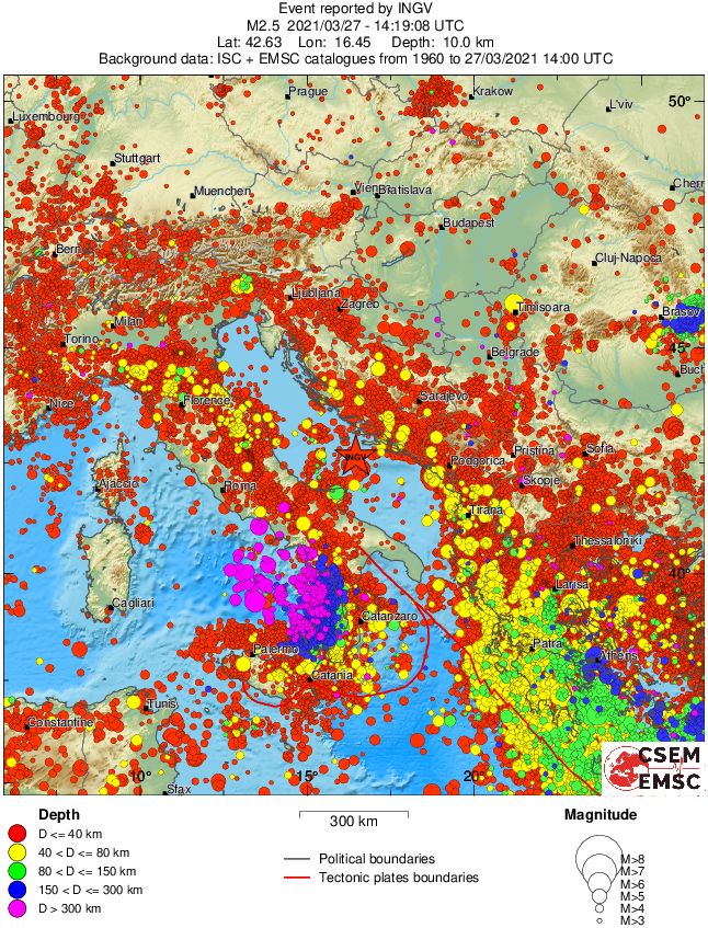wide historical seismicity