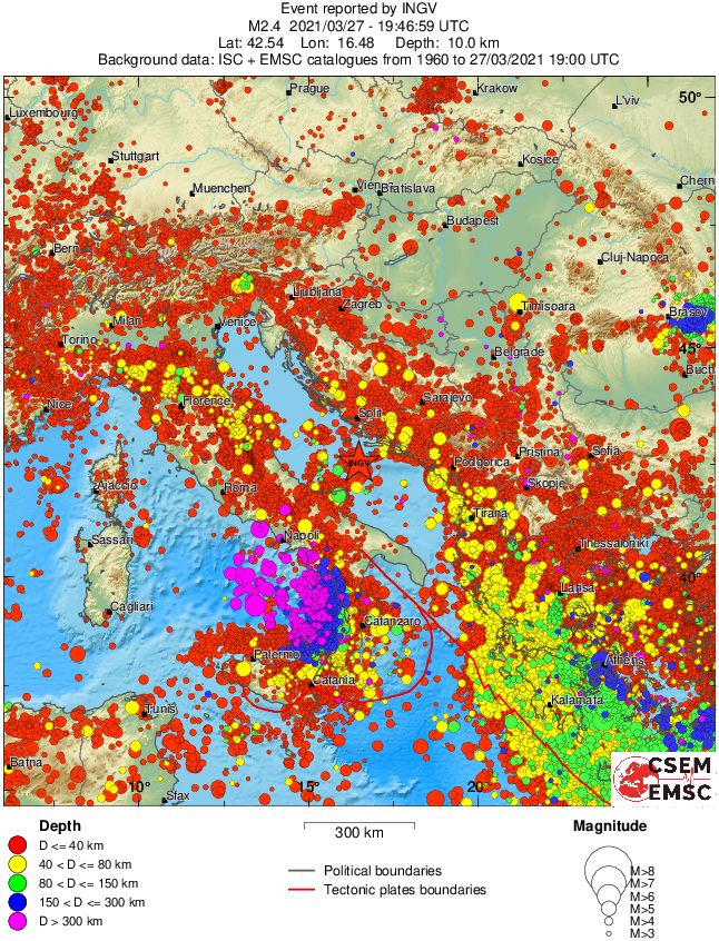 wide historical seismicity