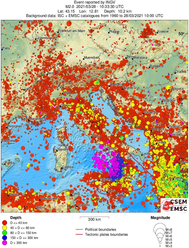 wide historical seismicity