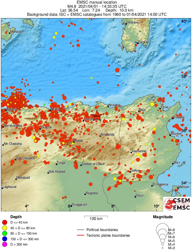 regional historical seismicity