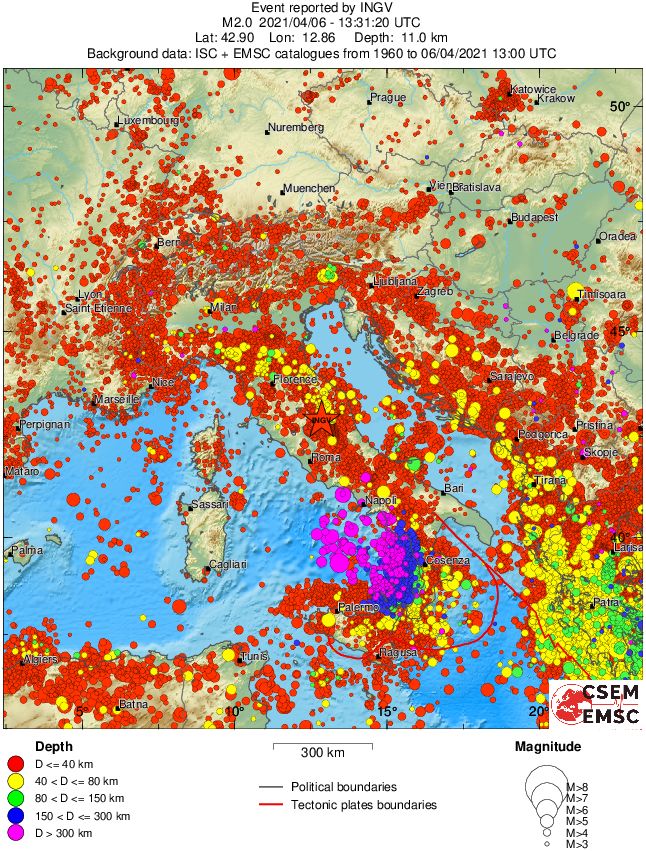 wide historical seismicity