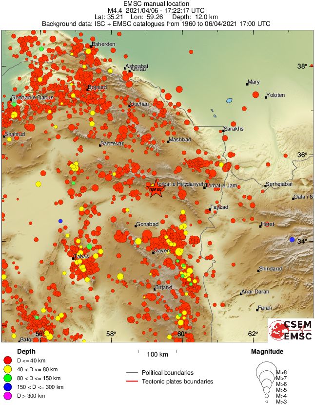 regional historical seismicity