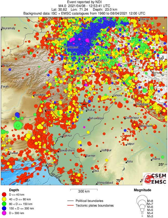 wide historical seismicity