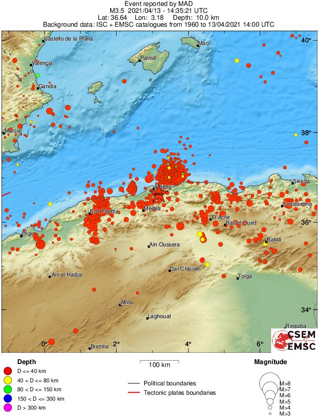 regional historical seismicity