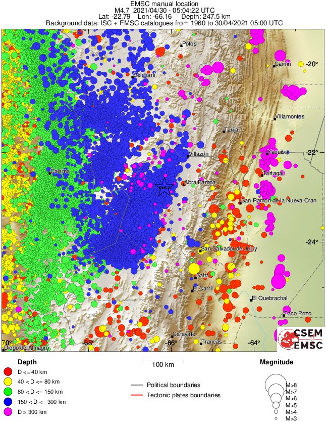 regional historical seismicity