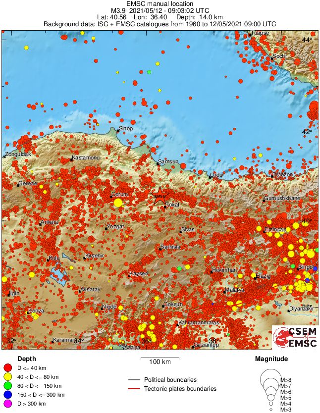 regional historical seismicity