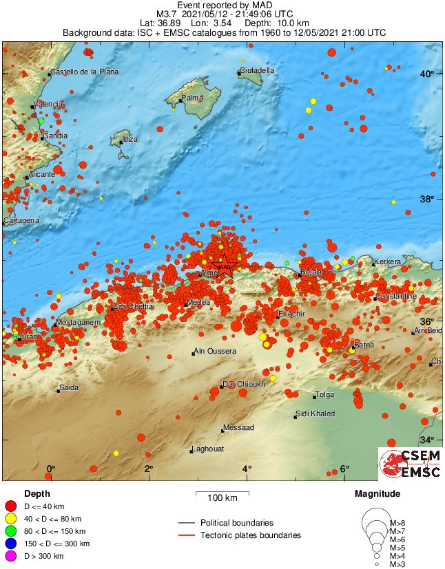 regional historical seismicity