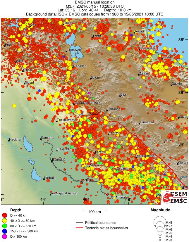 regional historical seismicity