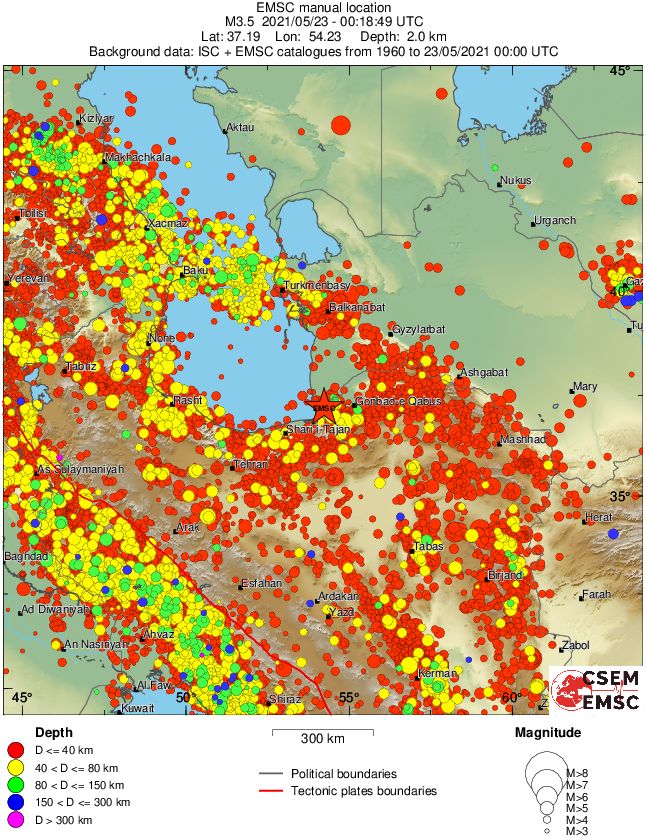 wide historical seismicity