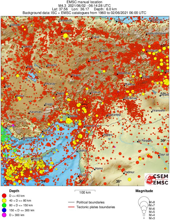 regional historical seismicity