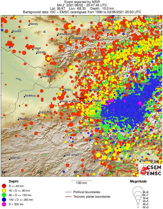 regional historical seismicity