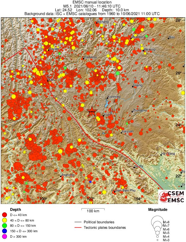 regional historical seismicity