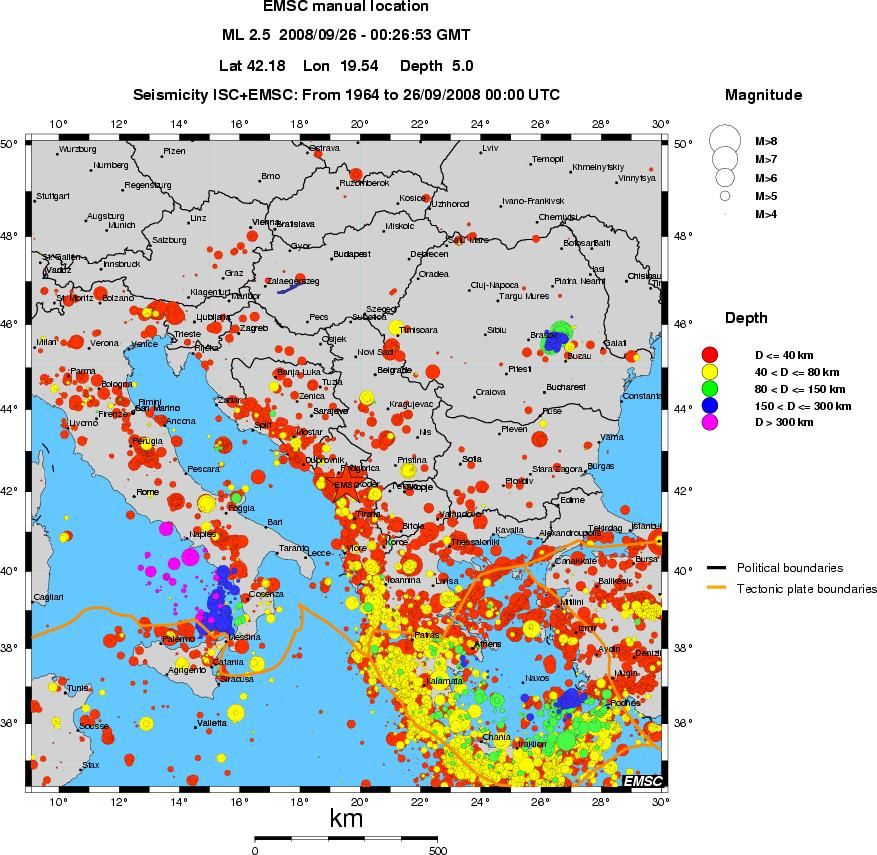 wide historical seismicity